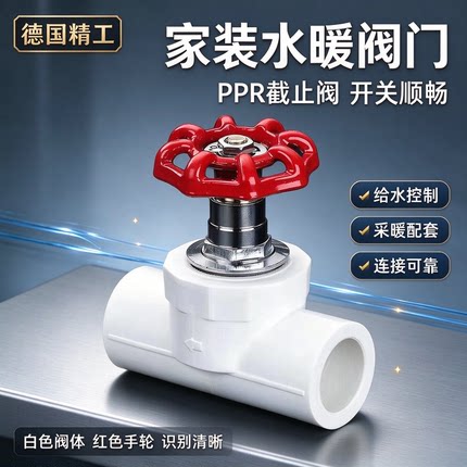 ppr水管配件热熔铜升降式截止阀水开关2025324分家用管件接头阀门
