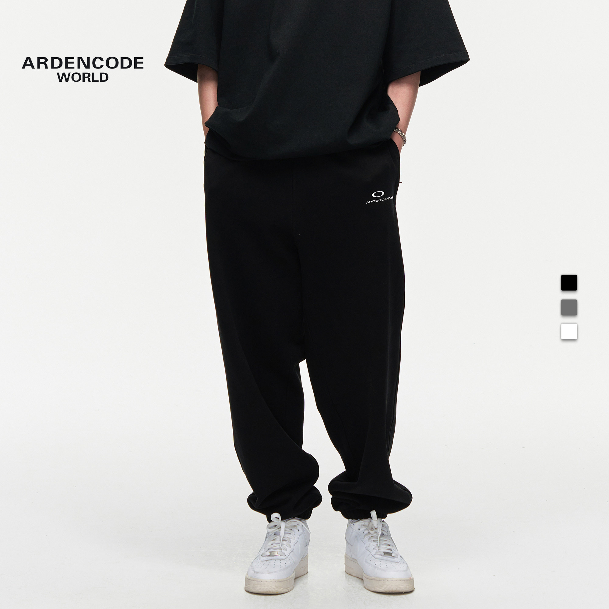 ARDENCODE男女无限刺绣LOGO卫裤