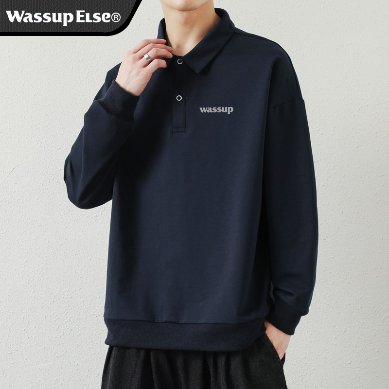 POLO衫男士秋季新款长袖卫衣休闲