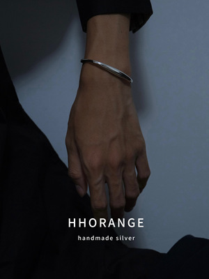 HHORANGE原创纯银手镯《波澜》