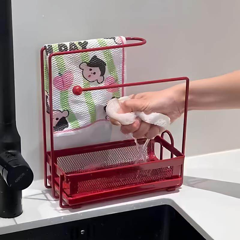 厨房抹布架免打孔海绵洗碗布沥水收纳架水槽池窄边晾毛巾置物架子,厨房/烹饪用具,抹布架/厨房清洁收纳架,淘宝优惠券,粉丝福利购,淘宝优惠卷