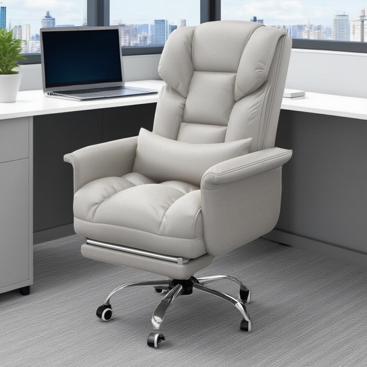 电脑座椅老板商务办公椅子家用靠背舒适久坐转椅大学生电竞椅床笠