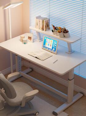 Lift and lower table hand crank children's study table student desk simple bedroom homeoffice esktop