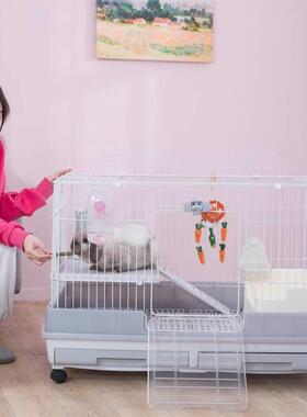 riokay瑞友防喷尿笼豪华抽家屉兔笼兔子荷兰猪笼超大别墅配件