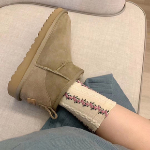 雪地靴女款2025新款冬季巨好看的桑坡加绒棉鞋周冬雨皮毛一体女鞋