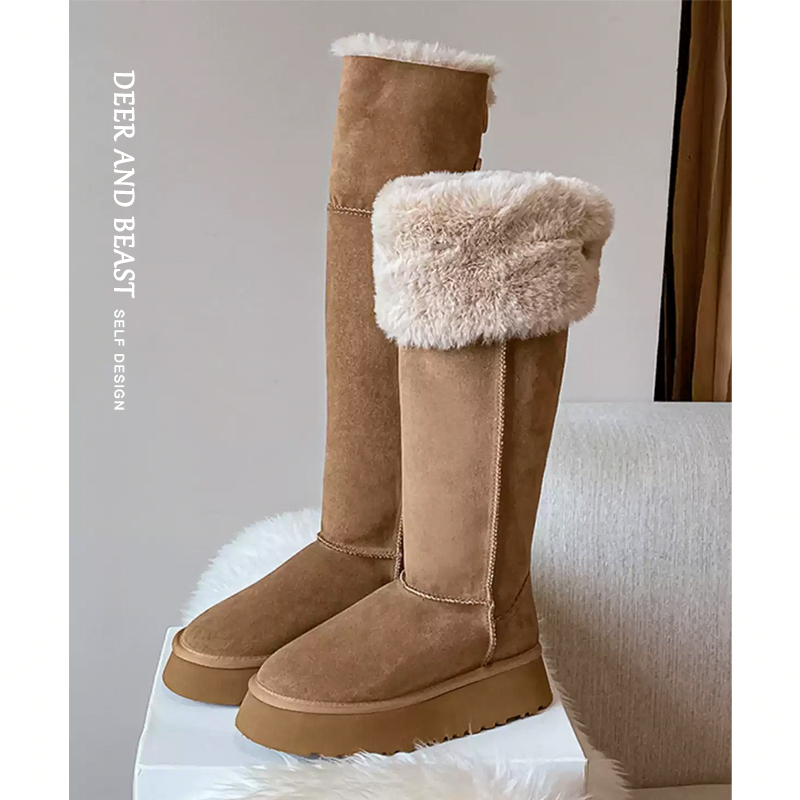 长筒雪地靴女冬加绒加厚2025年