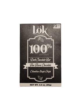 lok巧克力纯可可脂100%黑巧克力哥伦比亚进口零食混合果干坚果85g