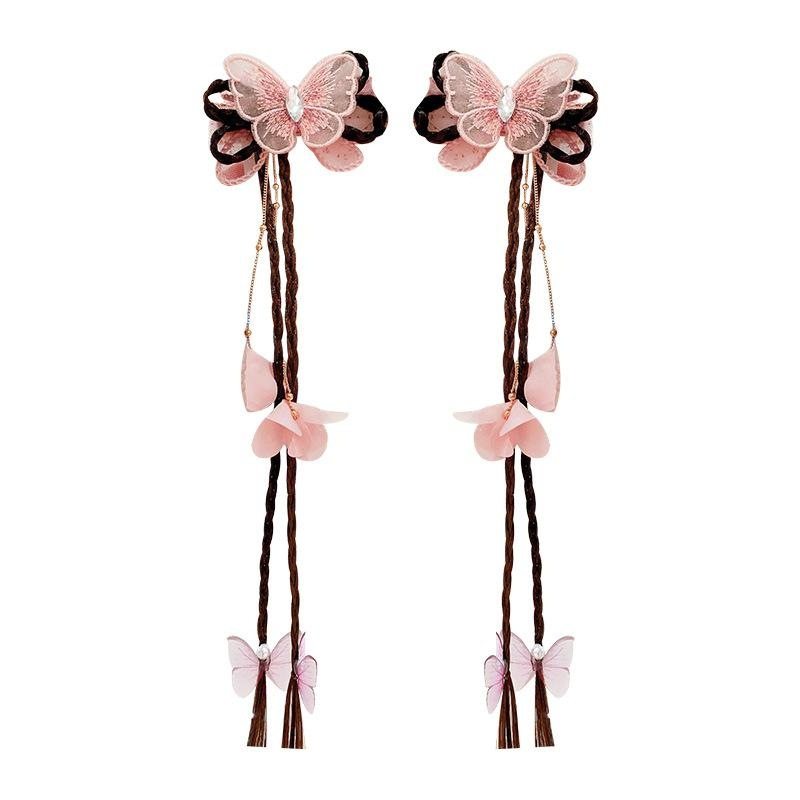 古风汉服发卡古装精致辫子假发发饰头饰宝宝风头创意发夹中国花朵,童装/婴儿装/亲子装,假发,淘宝优惠券,粉丝福利购,淘宝优惠卷