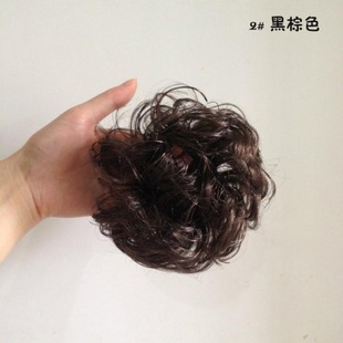 卷发圈凌乱假发女生假头花丸子花苞头饰假发圈盘发自然蓬松头发