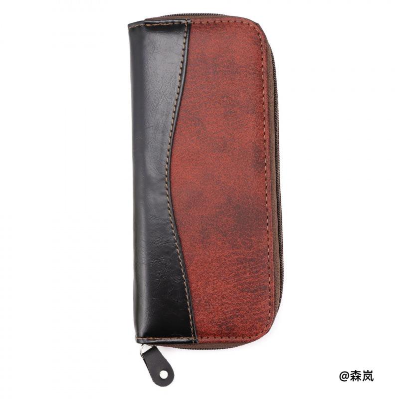 理发剪刀收纳包剪刀包美容美发剪刀收纳包无LOGO皮质理发师图片