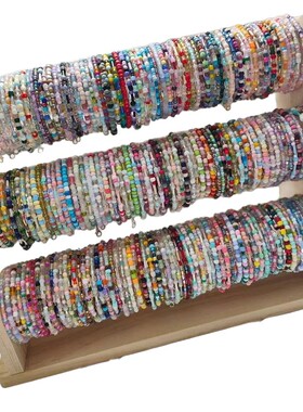 ins风马卡龙色串珠手作小米珠手链多巴胺diy多巴胺手链漫展