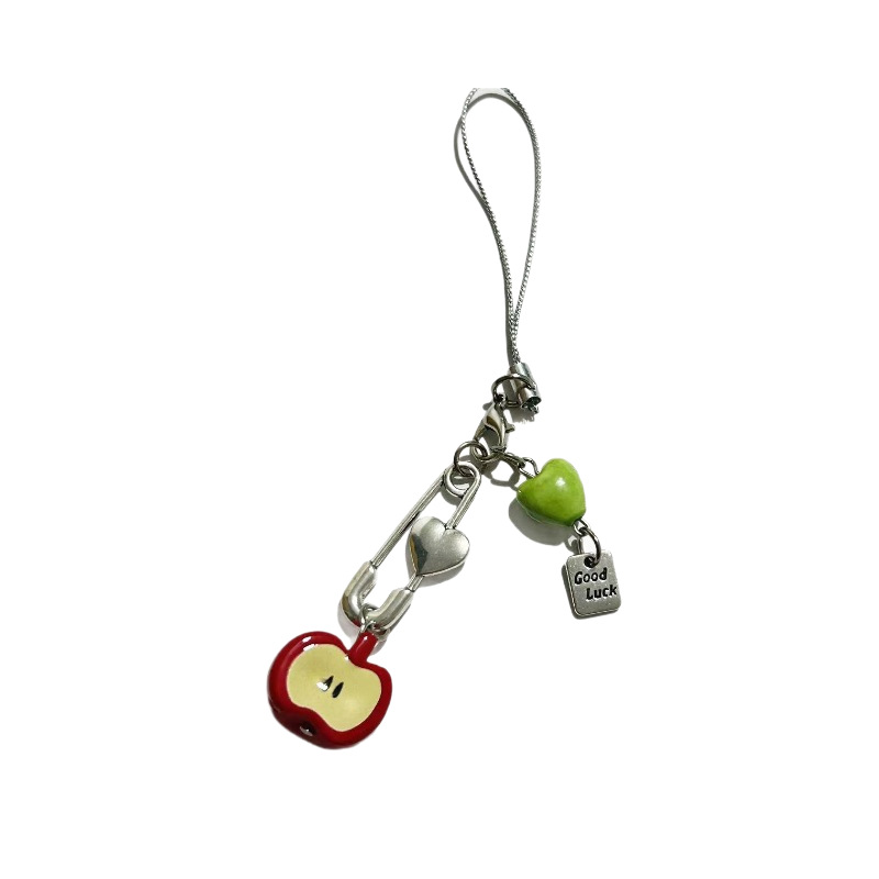 相机链小众ins创意串珠多巴胺水果手机链苹果手作挂件挂链链条