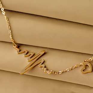 颈链女士项饰新款网红双层亚马逊简约毛衣链欧美幸运百搭流行手工