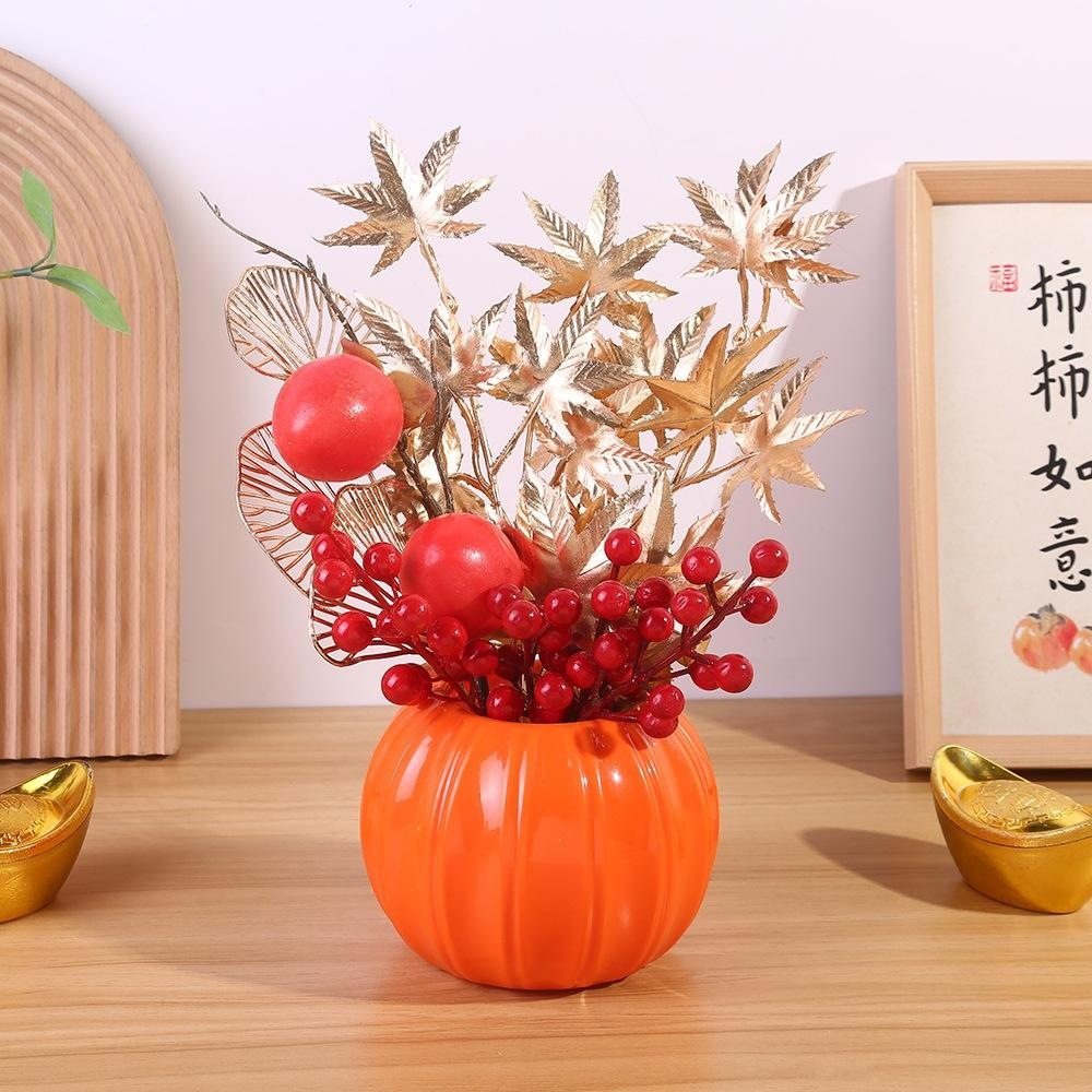 装饰手工花欧式DIY创意布置塑料花盆婚庆造型南瓜瓶事事如意,家居饰品,桌面摆件,淘宝优惠券,粉丝福利购,淘宝优惠卷