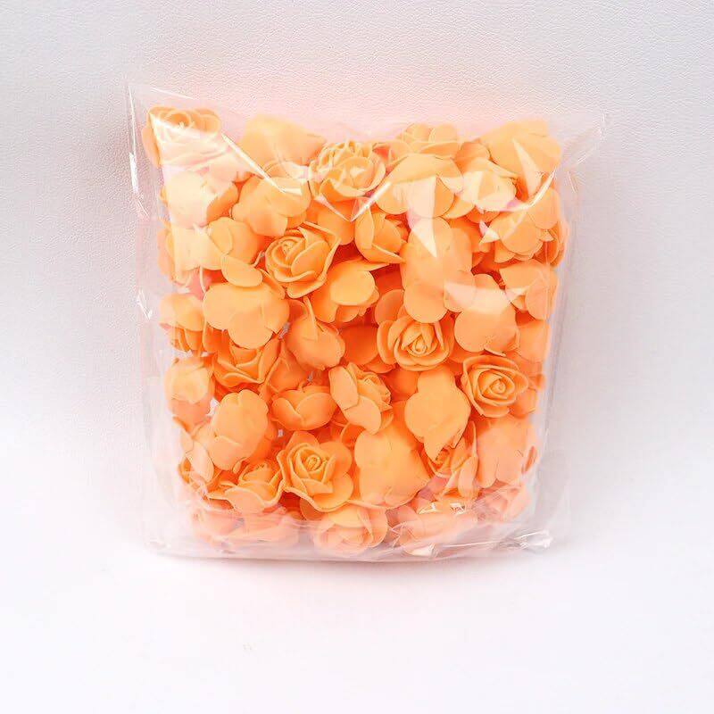 100朵仿真花泡沫花白色独角兽100朵熊粉色DIY喜糖盒红色