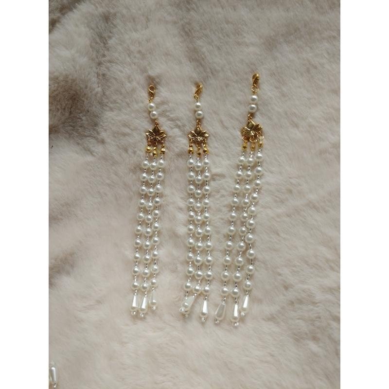 头饰旗袍饰品简约单条流苏穗子仿珍珠配饰汉服配件莲花辅料吊坠,饰品/流行首饰/时尚饰品新,扣,淘宝优惠券,粉丝福利购,淘宝优惠卷