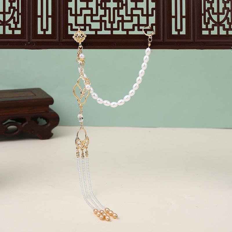 汉服茶服新中式国潮风手工压襟胸针挂件配饰品旗袍流苏女复古古风