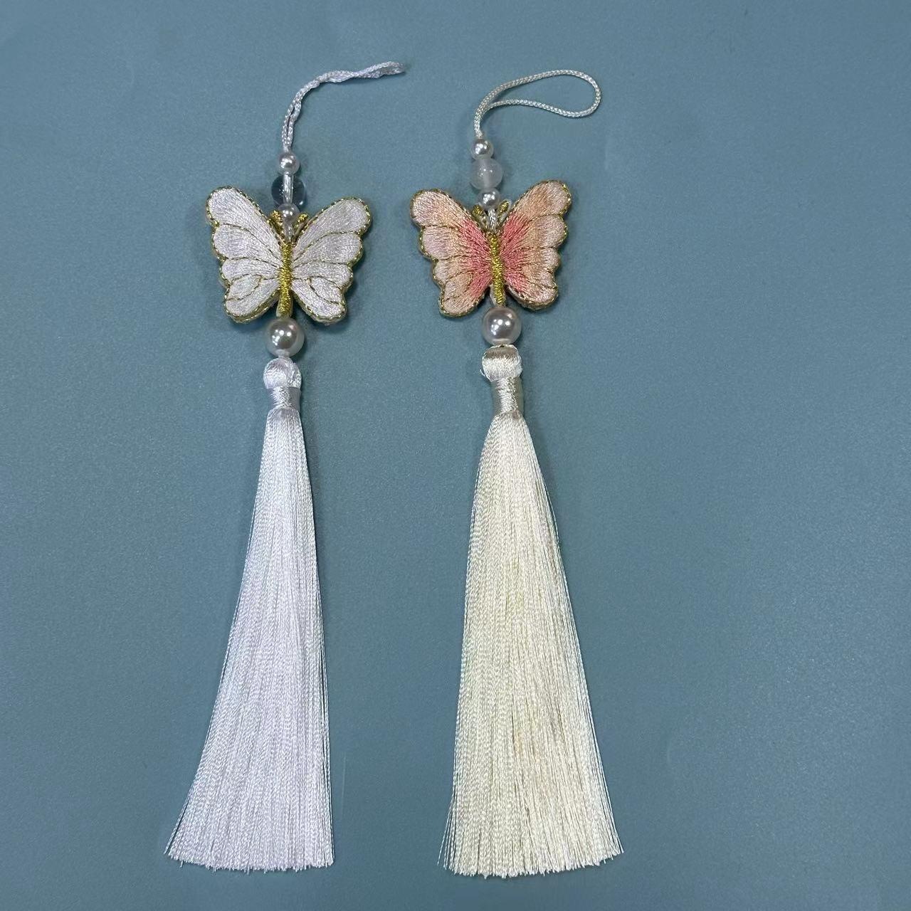 配件饰品流苏蝴蝶汉服新款国风穗子diy挂件服装精品童装刺绣