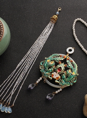 腰佩挂件佩饰流苏装饰如意锁中式2025款创意凤凰男女古风腰饰