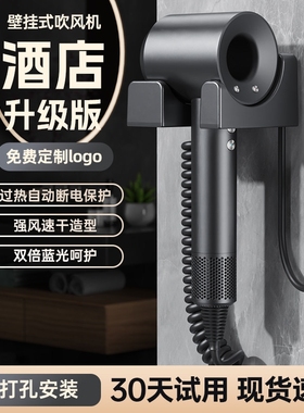 酒店宾馆家用壁挂式吹风机大功率便携式发器免打孔吹风机浴室墙式