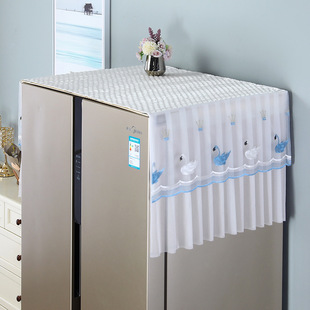 2023年新款蕾丝冰箱盖布冰箱防尘罩家用厨房单双开门冰箱罩套盖巾