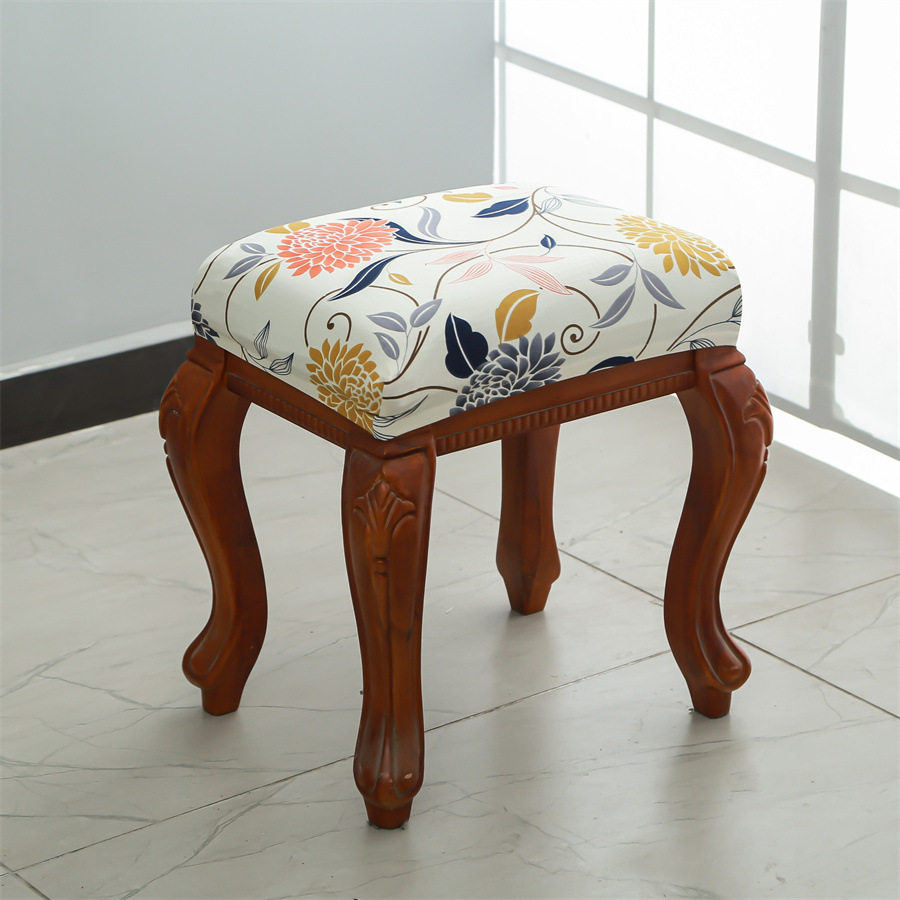 弹力欧式凳子套梳妆凳套化妆方板凳套