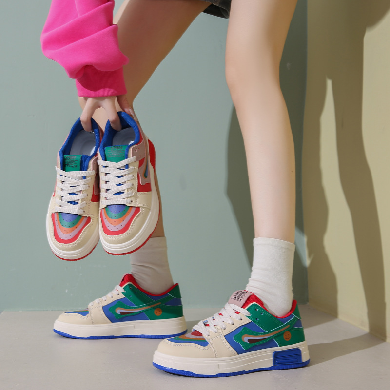 小码34码女鞋2025新款秋季大童运动鞋女初中学生休闲板鞋女孩春秋