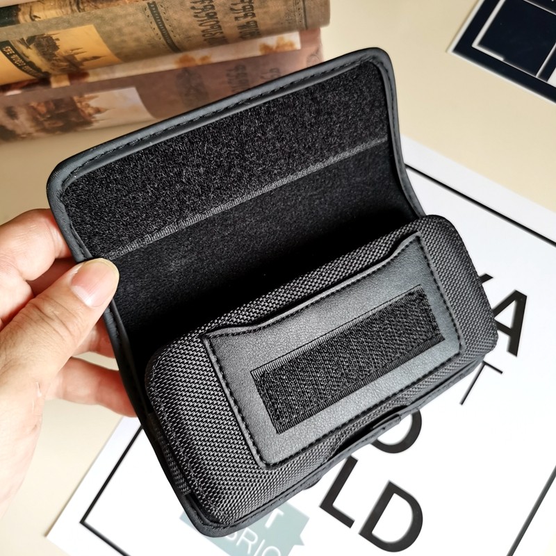 手机腰包适用苹果15华为mate60手机包挂穿皮带横套牛津布袋老人男