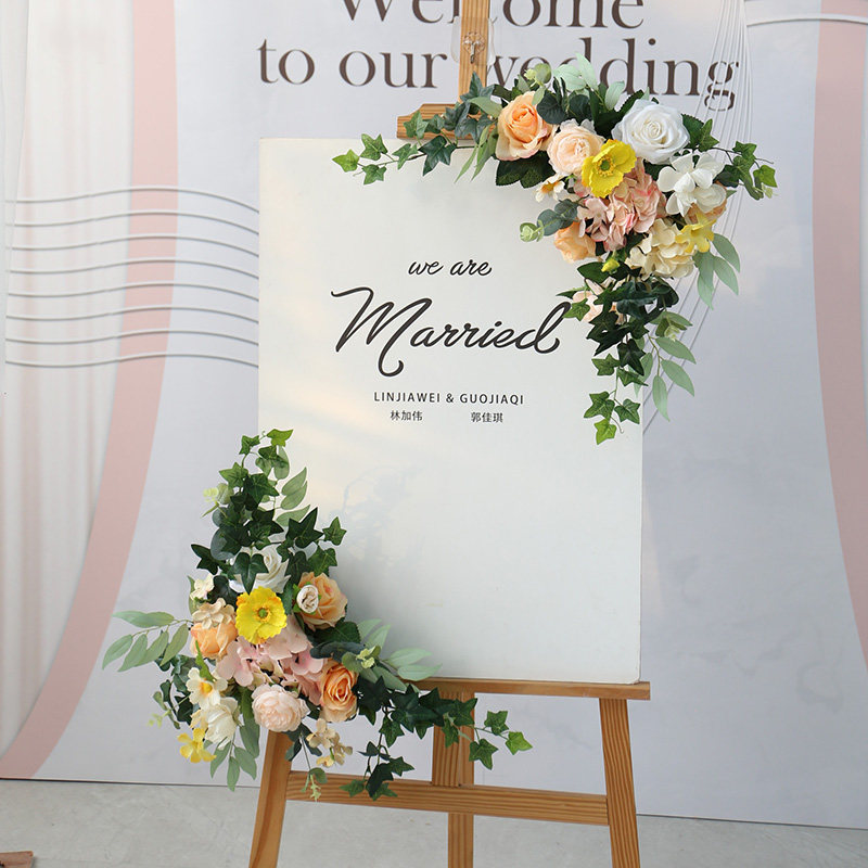 4s店布置装饰展厅提车新车中式婚礼迎宾牌 订婚派对商务指引牌