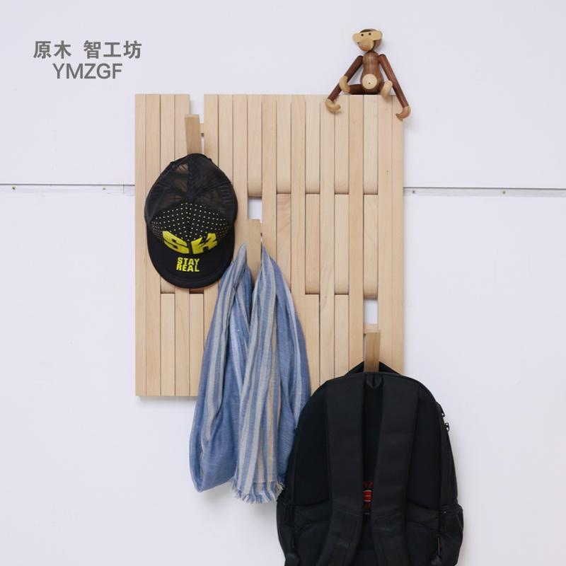 YMZHF原木简约钢琴键衣帽架