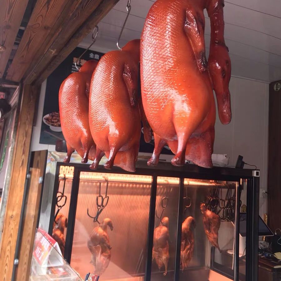 仿真烤鴨模型烤鴨店引流假鴨子