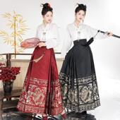 马面裙明制汉服女日常改良半身裙套装 新款 一堂缔约原创国风新中式