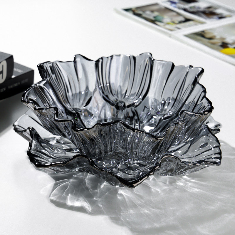 轻奢家用水晶玻璃水果盘现代客厅创意干果糖零食盘家居艺术收纳盘,餐饮具,果盆/果盘/果篮,淘宝优惠券,粉丝福利购,淘宝优惠卷