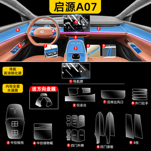 长安启源A07内饰屏幕保护钢化膜