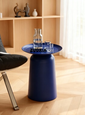 现代简约金属圆形储物边几