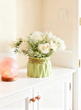 盐石花瓶花束治愈系装饰摆件