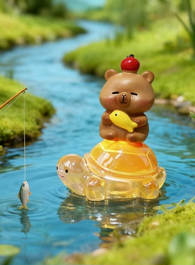 可爱小熊乌龟树脂桌面摆件