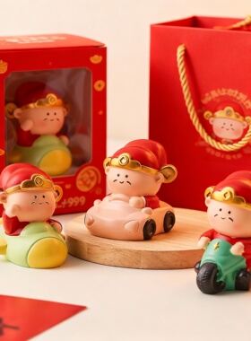 新年礼物可爱财神树脂摆件