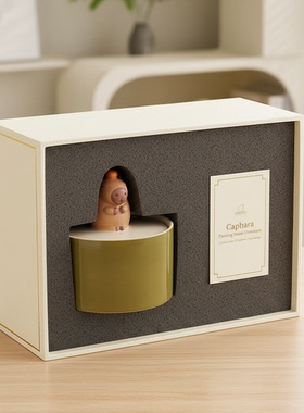 Capbara陶瓷小熊装饰摆件礼盒