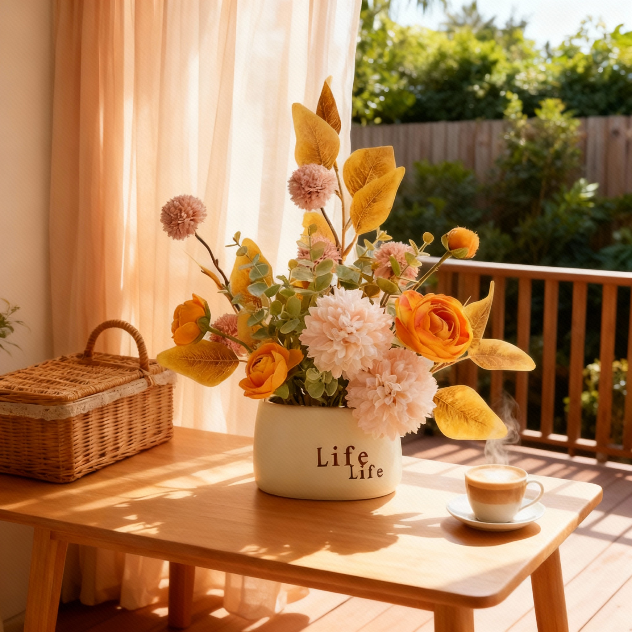 手工钩针向日葵花束桌面摆件