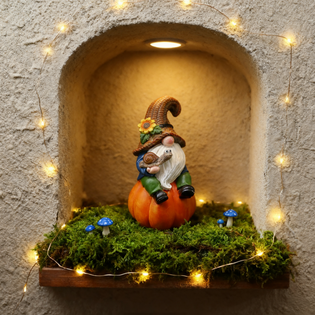 北欧蘑菇小精灵LED灯串桌面摆件