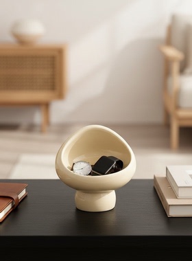 轻奢奶油风云朵陶瓷收纳碗摆件