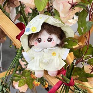 可爱10cm娃衣夏日清凉娃衣棉花娃娃衣服帽子小裙子女娃衣量大折扣