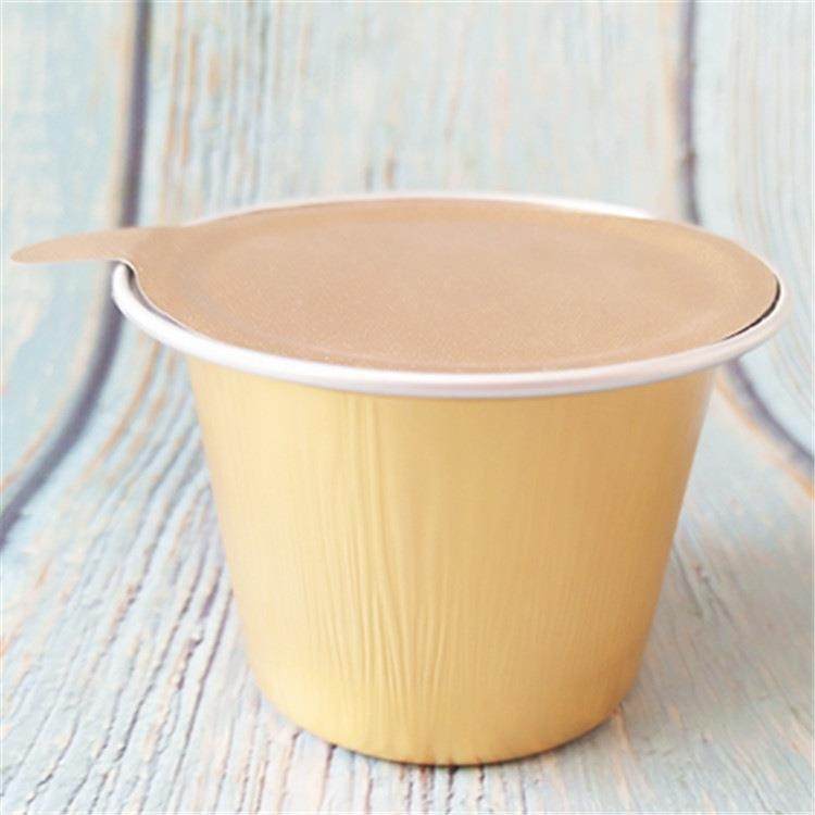 100套圆形85ml可热封燕窝铝箔锡纸杯 普洱茶龙井小杯茶用铝箔罐