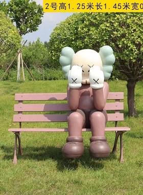 玻璃钢户外室内装饰公仔队座椅站像 城市公园场景装饰摆件优惠批