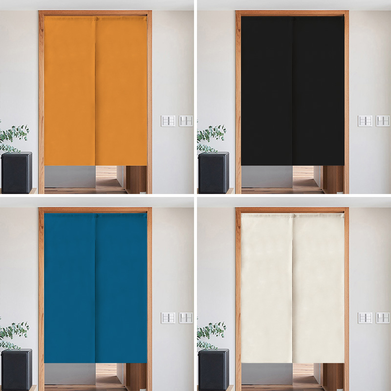 店铺商用门帘隔断帘定制免打孔布帘子卧室挂帘厨房卫生间遮挡半帘