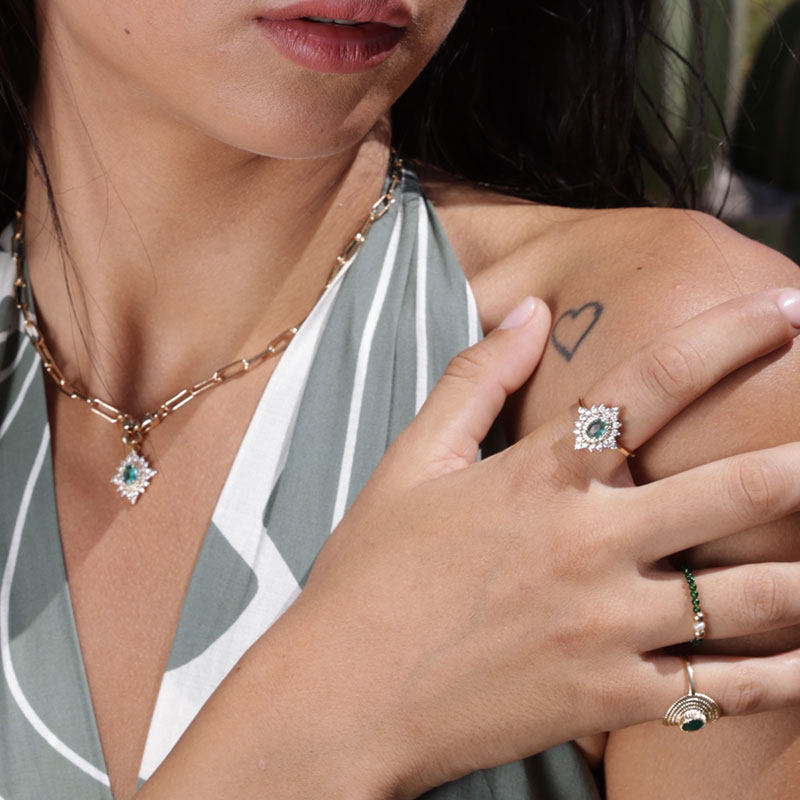 JFB法国进口闪耀之星18K厚包金戒指耳钉手链法式轻奢优雅宴会珠宝