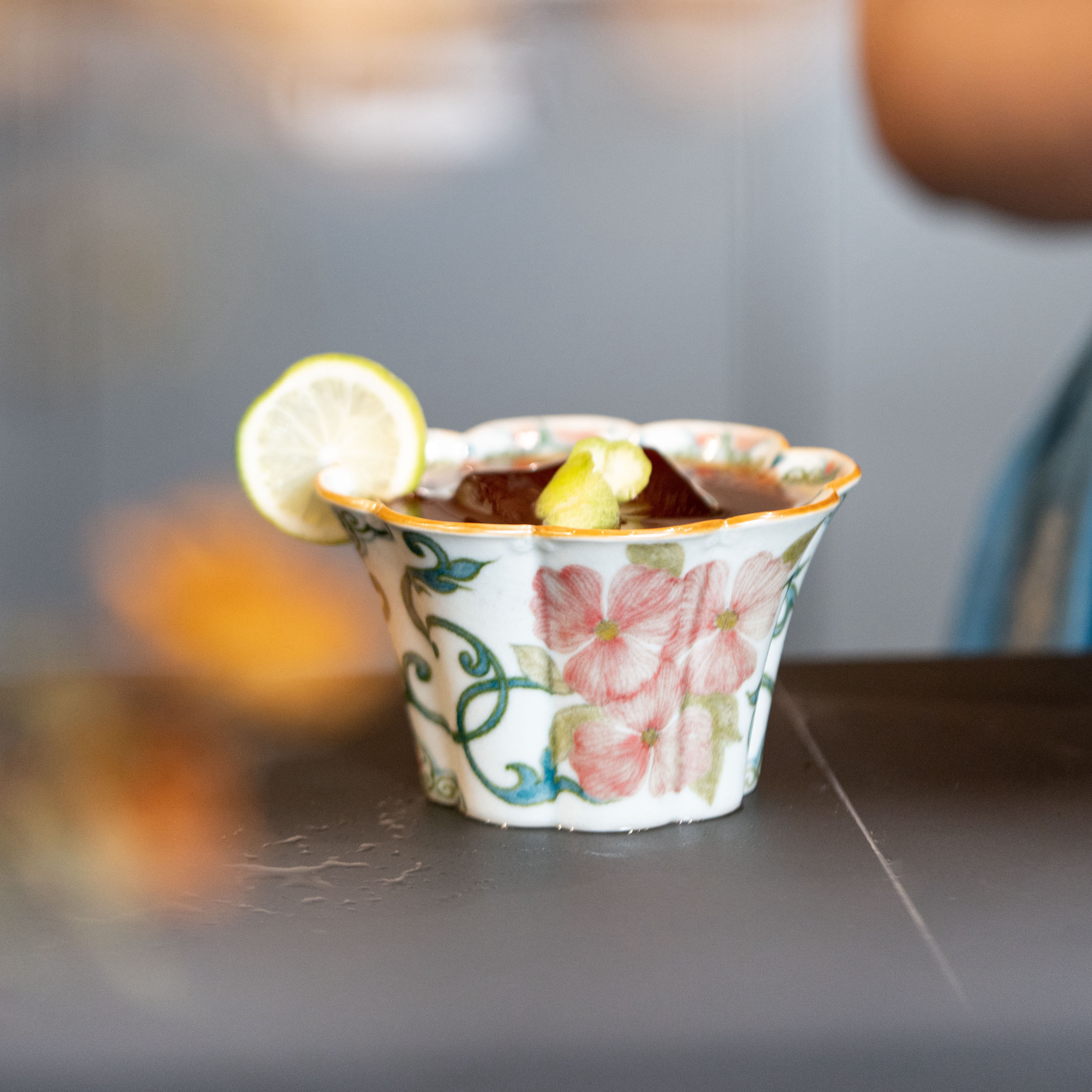 无垠里浪漫樱花花口拿铁咖啡杯