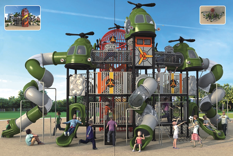 幼儿园大型户外新款组合滑滑梯儿童不锈钢塑料滑梯小区秋千攀爬架