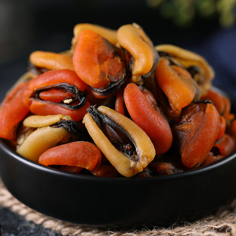 淡菜干红青口蛏干肉厚海虹肉干贻贝肉阳江特产海鲜干货一斤装